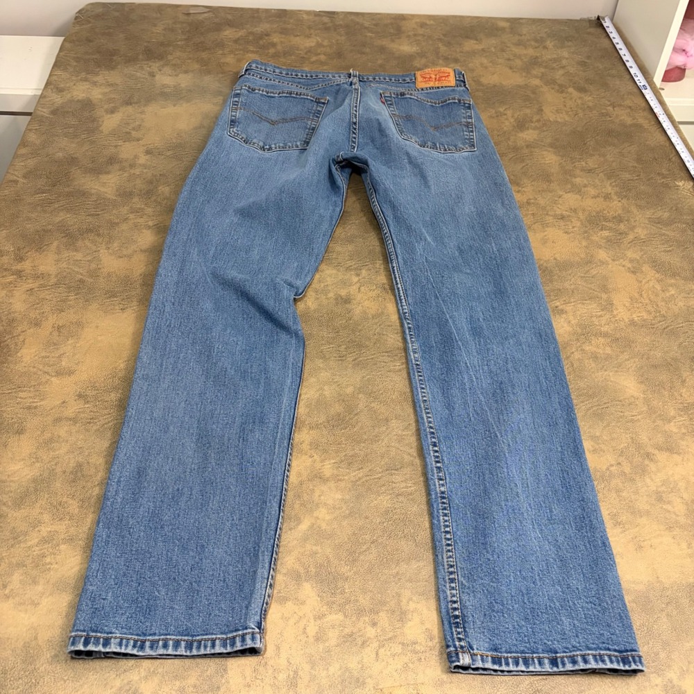Levi's 505 Regular Fit Jeans Mens 36x34 Blue Medium Wash Straight Leg Denim